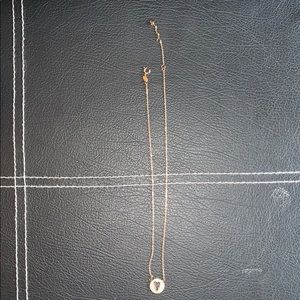 Rose gold fossil necklace